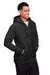 Team 365 TT95 Mens Zone HydroSport Fleece Water Resistant Full Zip Hooded Sweatshirt Hoodie w/ Pockets Black Model 3q