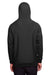 Team 365 TT96 Mens Zone HydroSport Fleece Water Resistant Hooded Sweatshirt Hoodie w/ Pouch Pocket Black Model Back