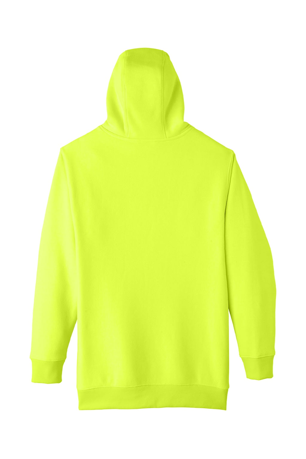 Team 365 TT96 Mens Zone HydroSport Fleece Water Resistant Hooded Sweatshirt Hoodie w/ Pouch Pocket Safety Yellow Flat Back