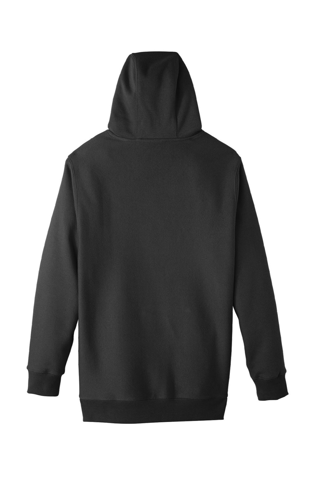 Team 365 TT96 Mens Zone HydroSport Fleece Water Resistant Hooded Sweatshirt Hoodie w/ Pouch Pocket Black Flat Back