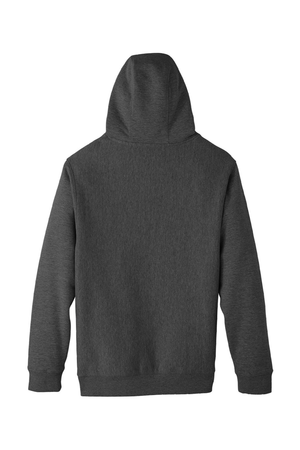 Team 365 TT96 Mens Zone HydroSport Fleece Water Resistant Hooded Sweatshirt Hoodie w/ Pouch Pocket Heather Dark Grey Flat Back
