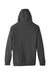 Team 365 TT96 Mens Zone HydroSport Fleece Water Resistant Hooded Sweatshirt Hoodie w/ Pouch Pocket Heather Dark Grey Flat Back