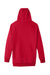 Team 365 TT96 Mens Zone HydroSport Fleece Water Resistant Hooded Sweatshirt Hoodie w/ Pouch Pocket Red Flat Back