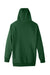 Team 365 TT96 Mens Zone HydroSport Fleece Water Resistant Hooded Sweatshirt Hoodie w/ Pouch Pocket Dark Green Flat Back
