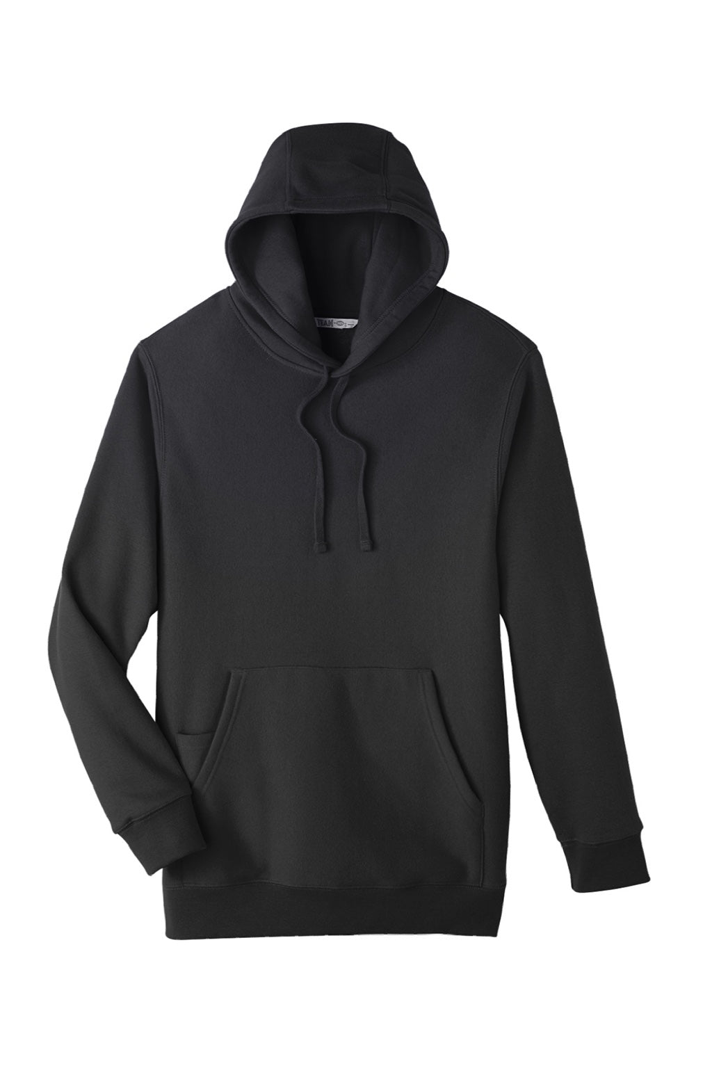 Team 365 TT96 Mens Zone HydroSport Fleece Water Resistant Hooded Sweatshirt Hoodie w/ Pouch Pocket Black Flat Front