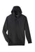 Team 365 TT96 Mens Zone HydroSport Fleece Water Resistant Hooded Sweatshirt Hoodie w/ Pouch Pocket Black Flat Front