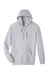 Team 365 TT96 Mens Zone HydroSport Fleece Water Resistant Hooded Sweatshirt Hoodie w/ Pouch Pocket Heather Grey Flat Front