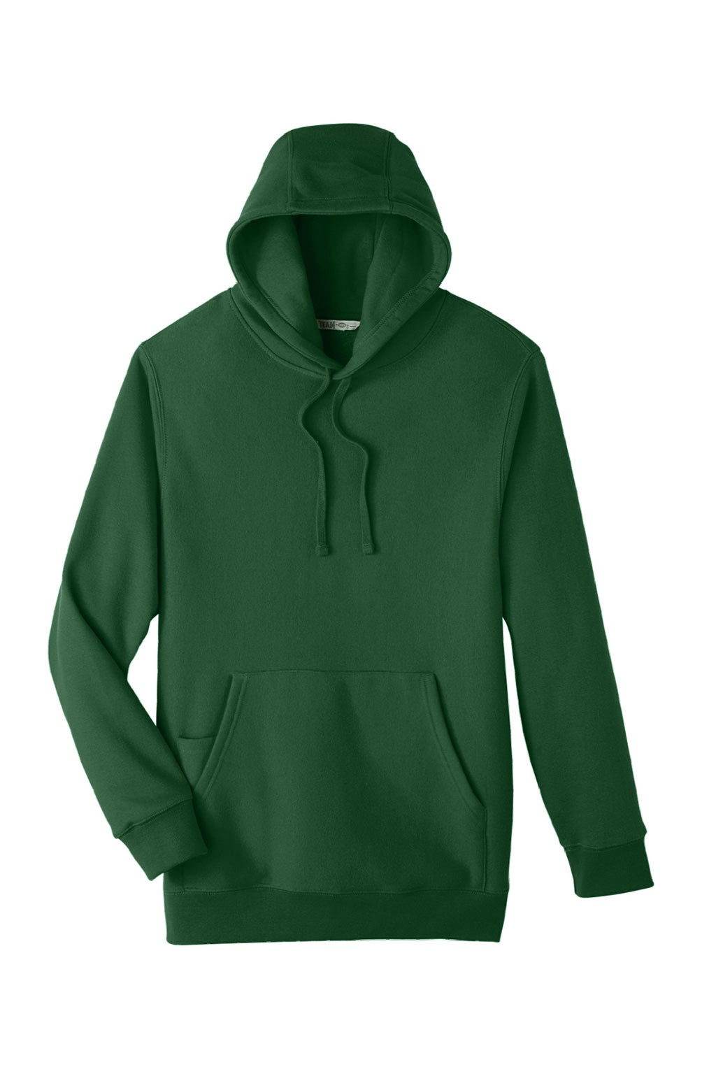 Team 365 TT96 Mens Zone HydroSport Fleece Water Resistant Hooded Sweatshirt Hoodie w/ Pouch Pocket Dark Green Flat Front