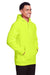 Team 365 TT96 Mens Zone HydroSport Fleece Water Resistant Hooded Sweatshirt Hoodie w/ Pouch Pocket Safety Yellow Model 3q