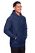 Team 365 TT96 Mens Zone HydroSport Fleece Water Resistant Hooded Sweatshirt Hoodie w/ Pouch Pocket Dark Navy Blue Model 3q