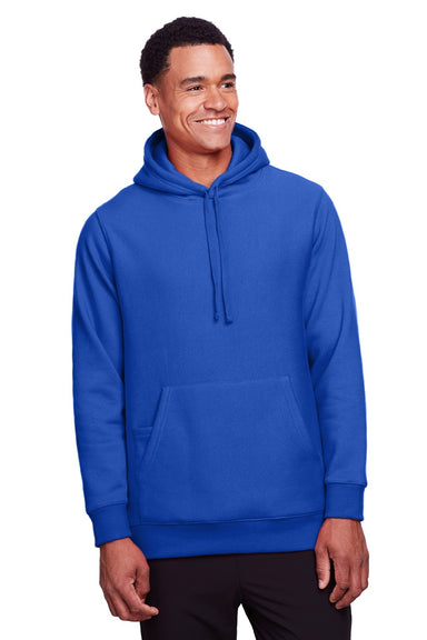 Team 365 TT96 Mens Zone HydroSport Fleece Water Resistant Hooded Sweatshirt Hoodie w/ Pouch Pocket Royal Blue Model Front