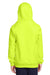 Team 365 TT96Y Youth Zone HydroSport Fleece Water Resistant Hooded Sweatshirt Hoodie w/ Pouch Pocket Safety Yellow Model Back