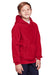 Team 365 TT96Y Youth Zone HydroSport Fleece Water Resistant Hooded Sweatshirt Hoodie w/ Pouch Pocket Red Model 3q