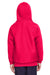 Team 365 TT96Y Youth Zone HydroSport Fleece Water Resistant Hooded Sweatshirt Hoodie w/ Pouch Pocket Red Model Back
