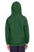 Team 365 TT96Y Youth Zone HydroSport Fleece Water Resistant Hooded Sweatshirt Hoodie w/ Pouch Pocket Dark Green Model Back