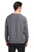 Team 365 TT98 Mens Zone HydroSport Water Resistant Crewneck Sweatshirt Heather Dark Grey Model Back