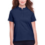 UltraClub Womens Lakeshore Performance Moisture Wicking Short Sleeve Polo Shirt - Navy Blue - Closeout