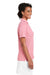 Vineyard Vines G001189 Womens Edgartown Pique Short Sleeve Polo Shirt Lobster Reef Pink Model Side