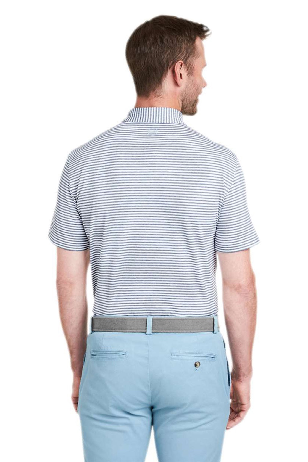 Vineyard Vines G011145 Mens Heathered Winstead Sankaty Short Sleeve Polo Shirt Hammerhead Model Back