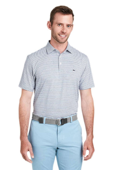 Vineyard Vines G011145 Mens Heathered Winstead Sankaty Short Sleeve Polo Shirt Hammerhead Model Front