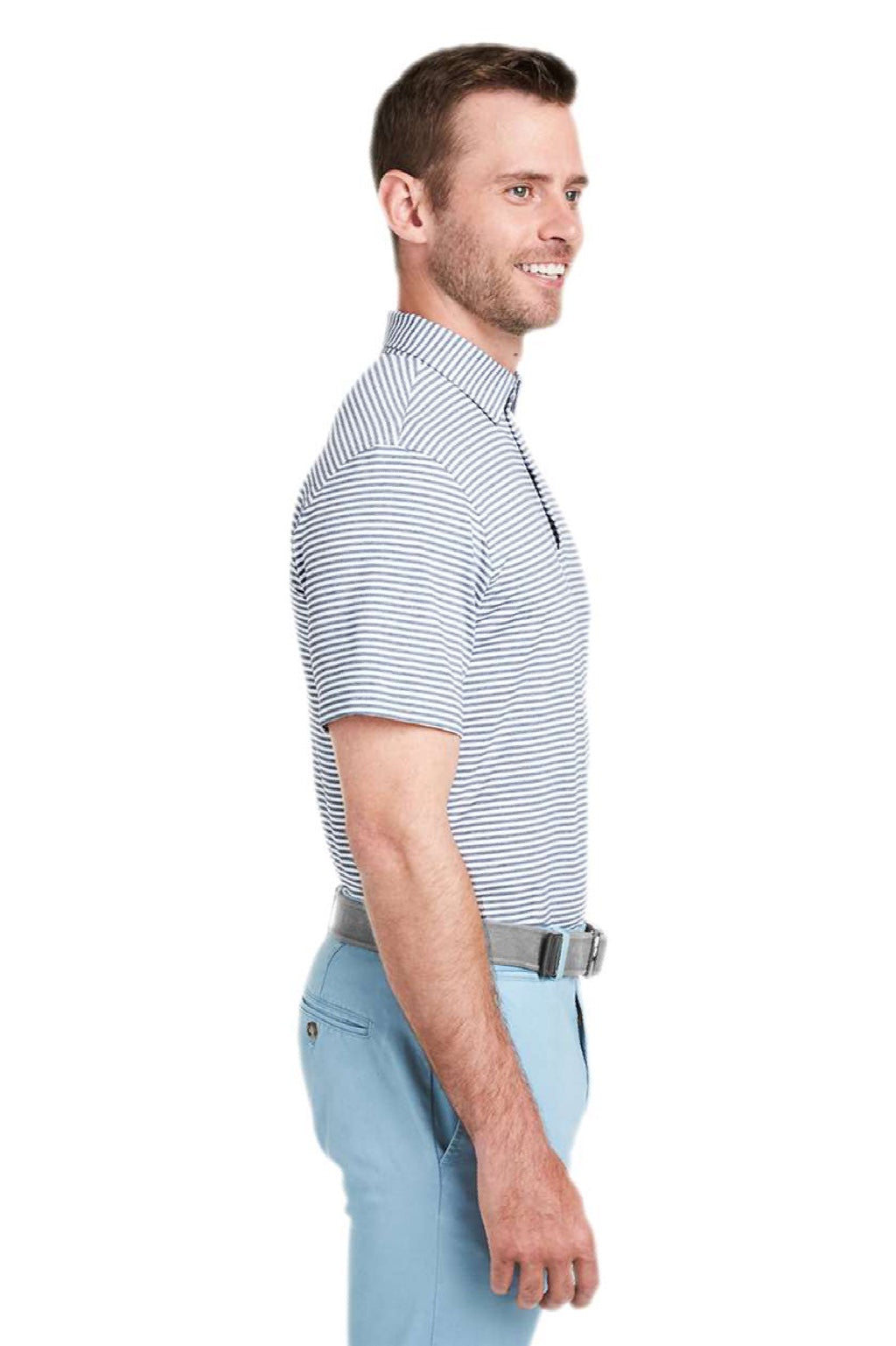 Vineyard Vines G011145 Mens Heathered Winstead Sankaty Short Sleeve Polo Shirt Hammerhead Model Side