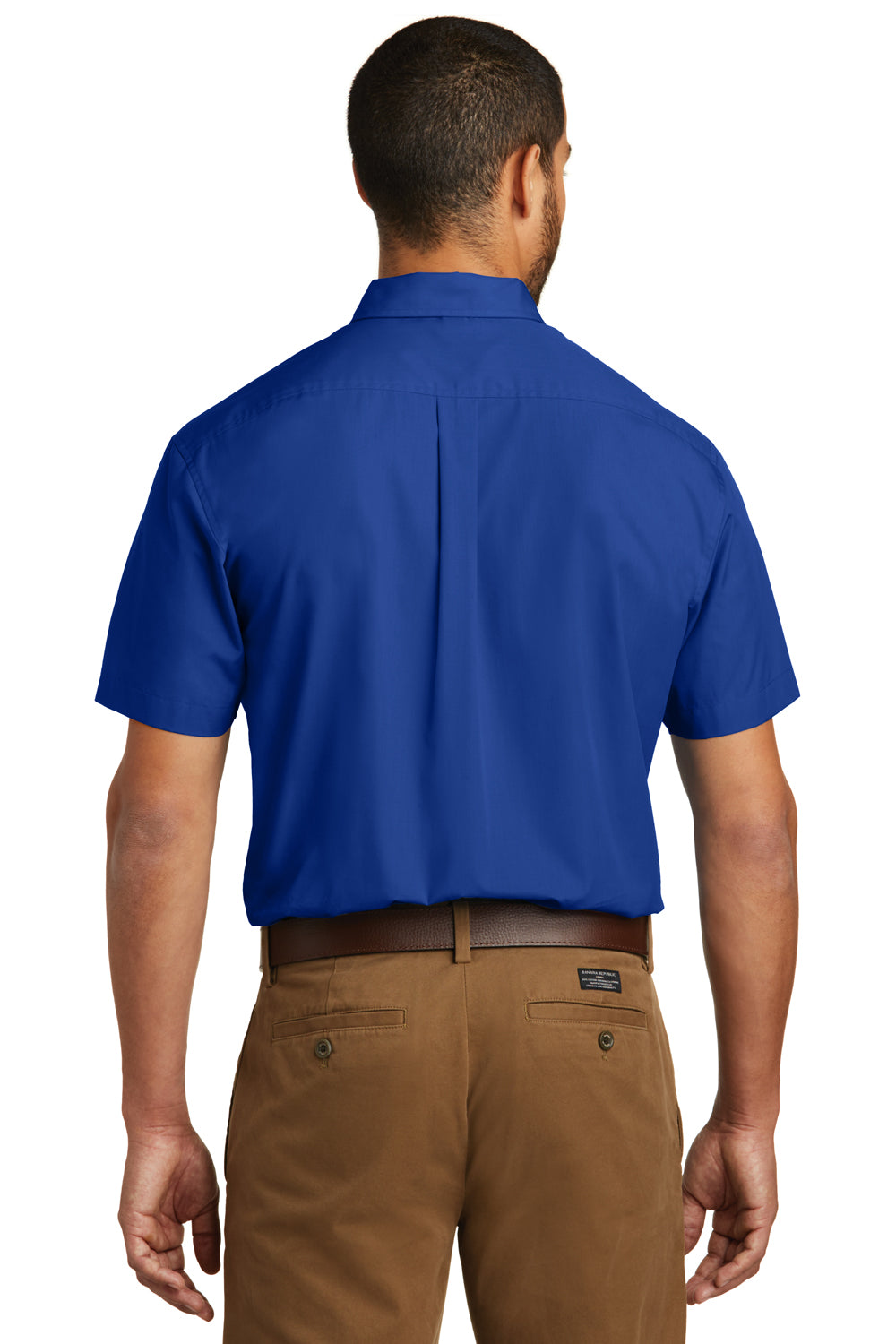 royal blue mens short sleeve dress shirt Port Authority S300 Retro Camp Shirt