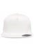 Yupoong Hats Y6007/6007 Mens Adjustable Hat White Flat Front
