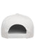 Yupoong Hats Y6007/6007 Mens Adjustable Hat White Flat Back
