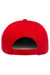Yupoong Hats Y6007/6007 Mens Adjustable Hat Red Flat Back