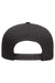 Yupoong Hats Y6007/6007 Mens Adjustable Hat Black Flat Back