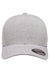Flexfit Hats Y6350 Mens Heatherlight Stretch Fit Hat Silver Grey Melange Flat Front