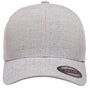 Flexfit Hats Mens Heatherlight Stretch Fit Hat - Silver Grey Melange - Closeout