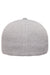 Flexfit Hats Y6350 Mens Heatherlight Stretch Fit Hat Silver Grey Melange Flat Back