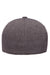 Flexfit Hats Y6350 Mens Heatherlight Stretch Fit Hat Dark Grey Melange Flat Back