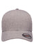 Flexfit Hats Y6350 Mens Heatherlight Stretch Fit Hat Grey Melange Flat Front