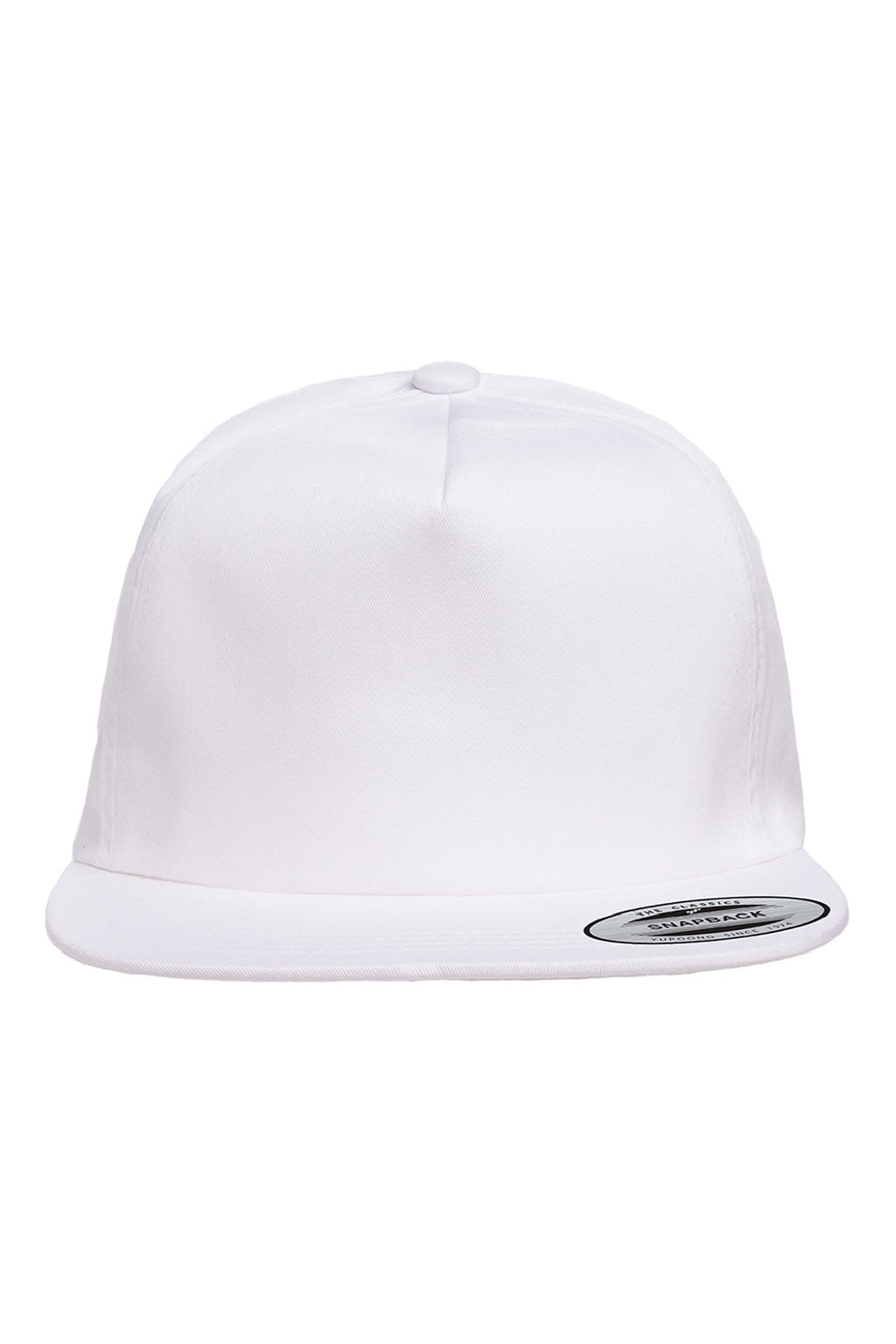 Yupoong Hats Y6502/6502 Mens Adjustable Hat White Flat Front