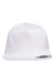 Yupoong Hats Y6502/6502 Mens Adjustable Hat White Flat Front