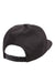 Yupoong Hats Y6502/6502 Mens Adjustable Hat Black Flat Back