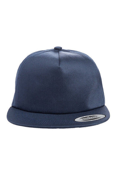 Yupoong Hats Y6502/6502 Mens Adjustable Hat Navy Blue Flat Front