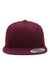 Yupoong Hats Y6502/6502 Mens Adjustable Hat Maroon Flat Front