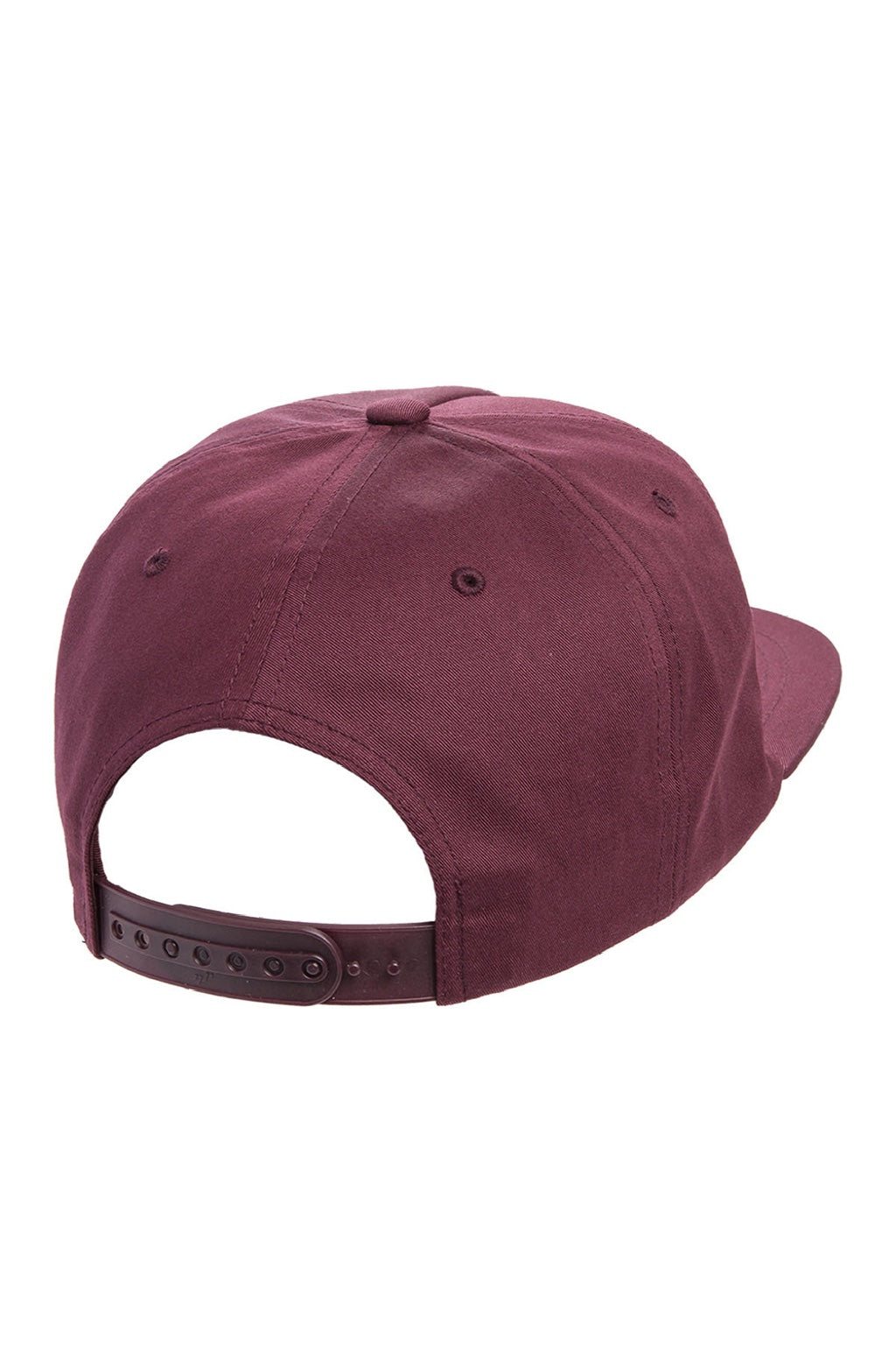 Yupoong Hats Y6502/6502 Mens Adjustable Hat Maroon Flat Back