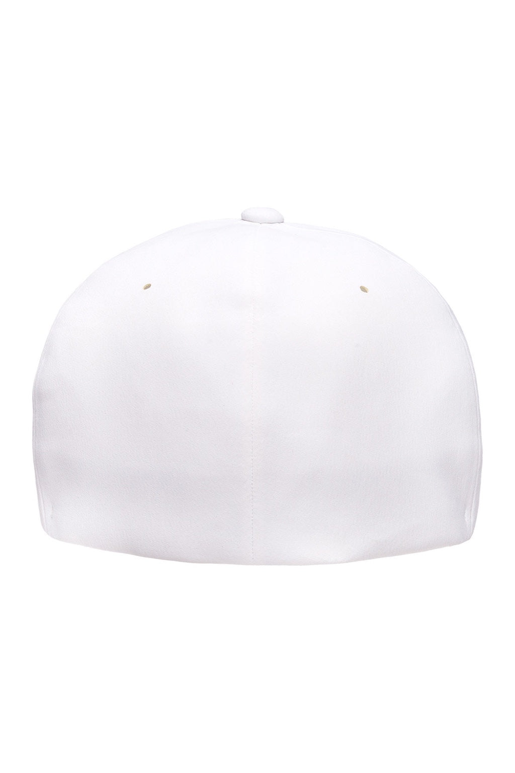 Flexfit Hats YP180/180 Mens Moisture Wicking Stretch Fit Hat White Flat Back