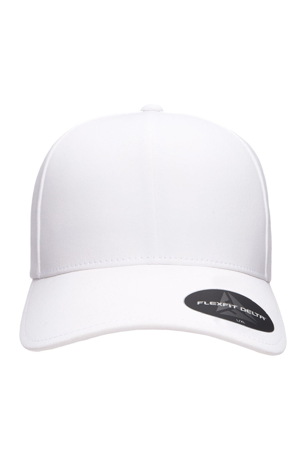Flexfit Hats YP180/180 Mens Moisture Wicking Stretch Fit Hat White Flat Front