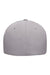Flexfit Hats YP180/180 Mens Moisture Wicking Stretch Fit Hat Silver Grey Flat Back