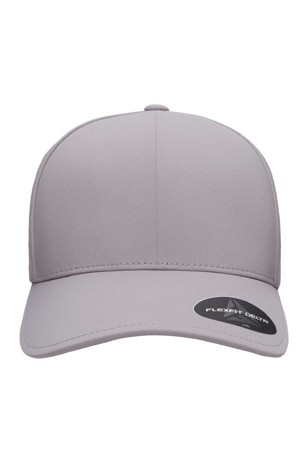 Flexfit Hats YP180/180 Mens Moisture Wicking Stretch Fit Hat Silver Grey Flat Front