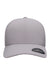 Flexfit Hats YP180/180 Mens Moisture Wicking Stretch Fit Hat Silver Grey Flat Front