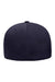 Flexfit Hats YP180/180 Mens Moisture Wicking Stretch Fit Hat Navy Blue Flat Back