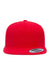 Yupoong Hats YP5089/5089M Mens Adjustable Hat Red Flat Front