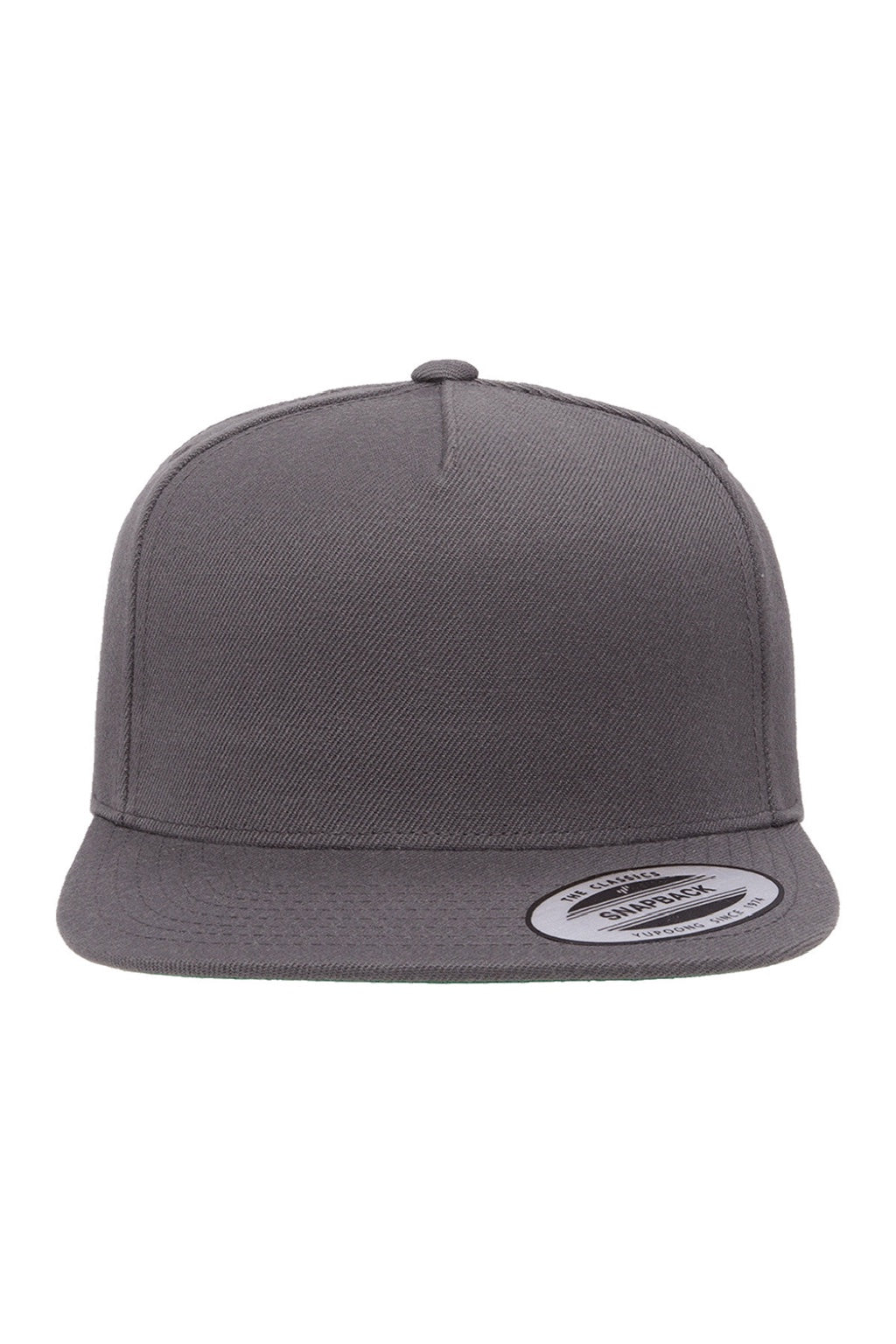 Yupoong Hats YP5089/5089M Mens Adjustable Hat Dark Grey Flat Front