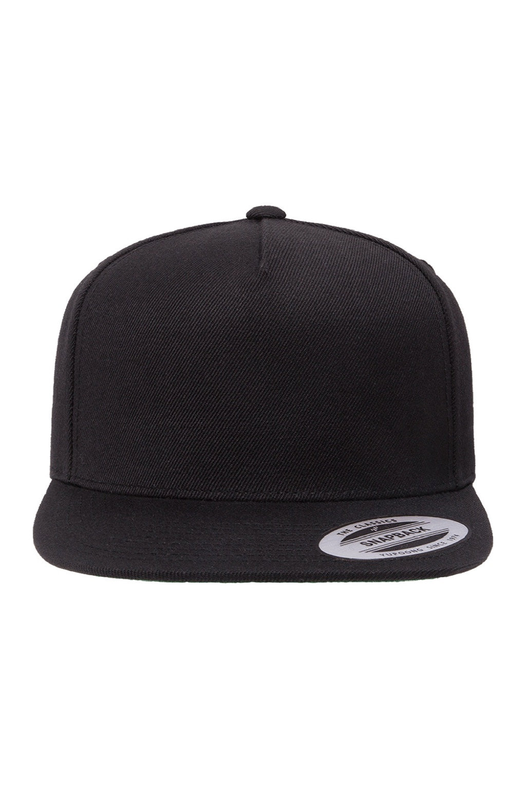 Yupoong Hats YP5089/5089M Mens Adjustable Hat Black Flat Front